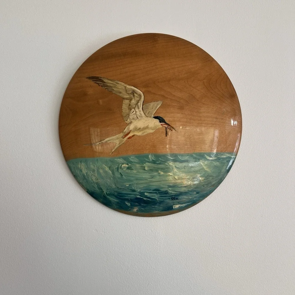 Set of 2 Myrtlewood Sea Bird Sea Gull Handpainted 10